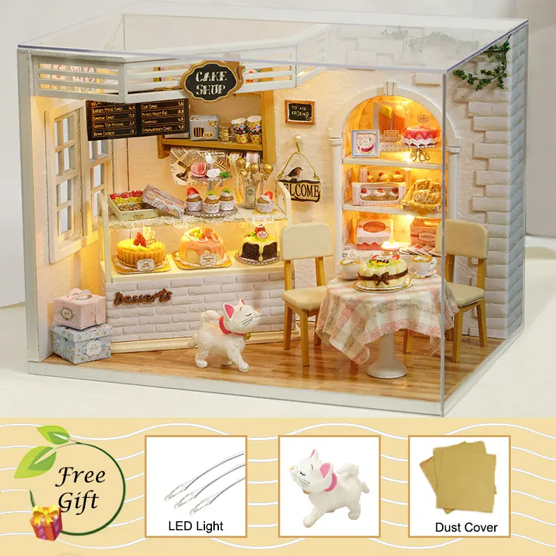 H14 Cutebee кукольный дом мебель миниатюрный кукольный домик DIY миниатюрный дом комната коробка театр игрушки для детей наклейки DIY кукольный домик A - Цвет: H14
