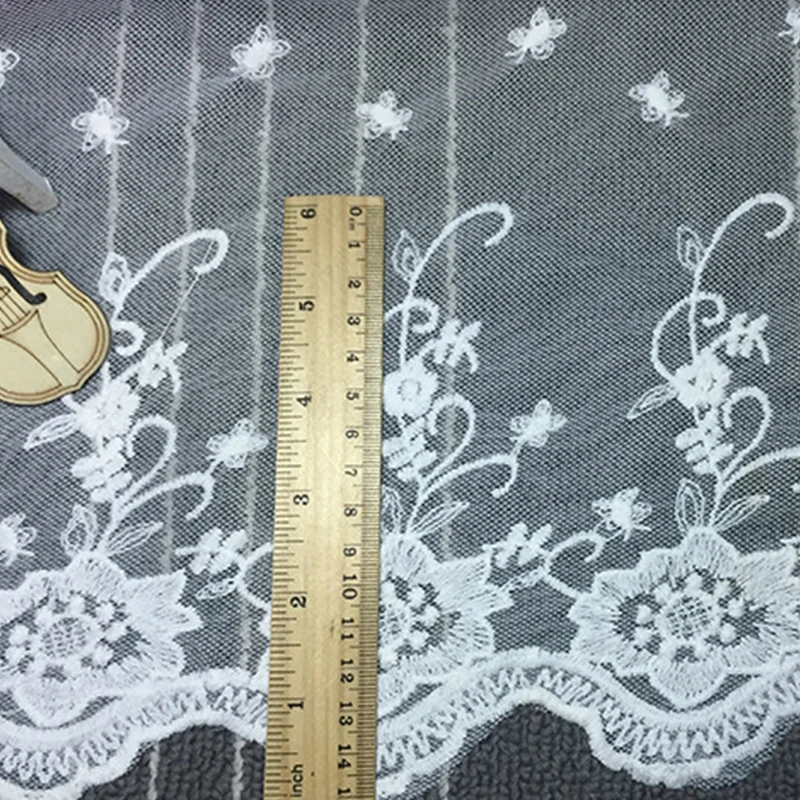 Кружевной дизайн с вышивкой 35*90 см tissu costura сетчатый тюль гипюр кружевной шнур DIY