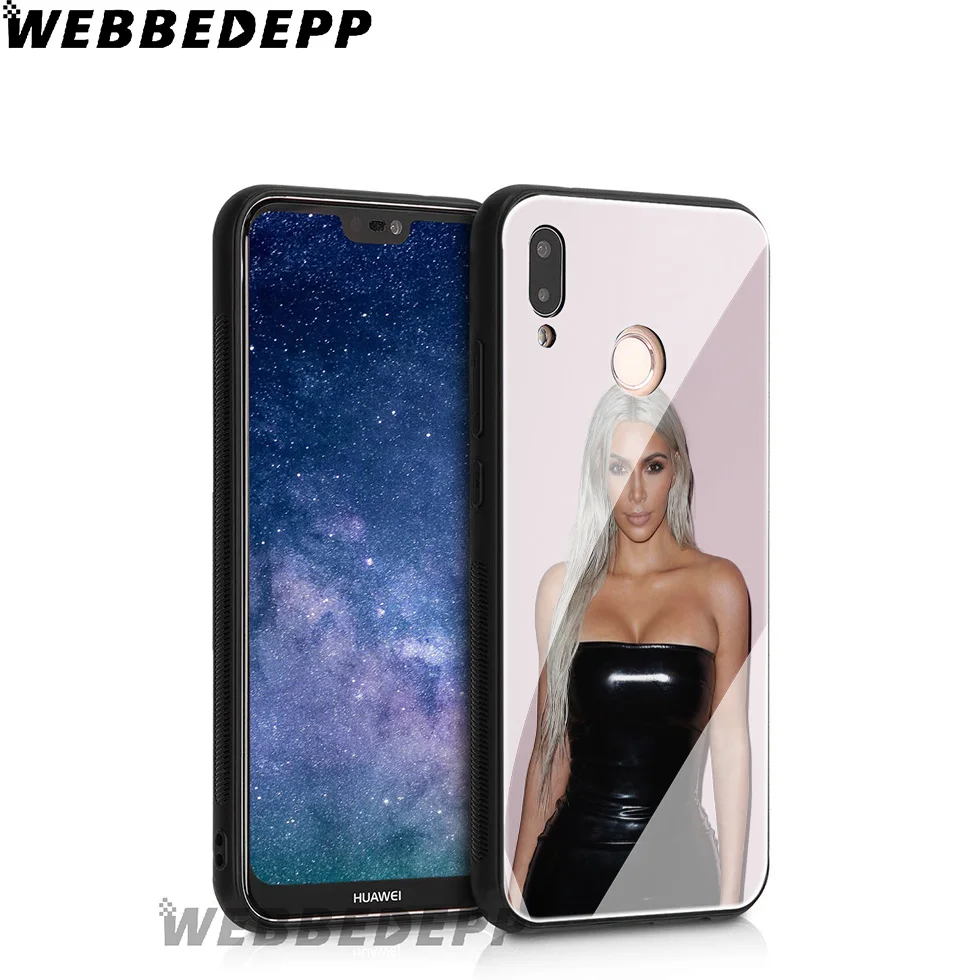 Чехол из закаленного стекла Kylie Jenner kim kardashian для Huawei Mate 20 P20 P10 P Smart 2019 2018 &amp Honor 10 9 8X 7A