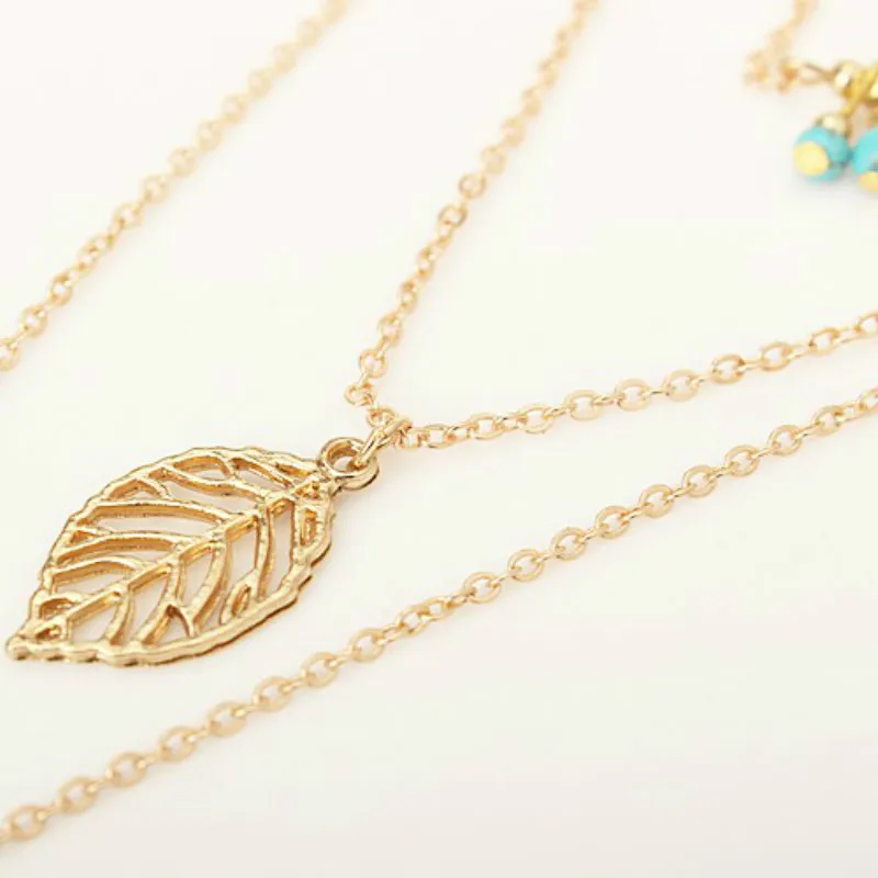 Цепочка золотого и серебряного цвета длинное ожерелье с перьями для женщин чокер