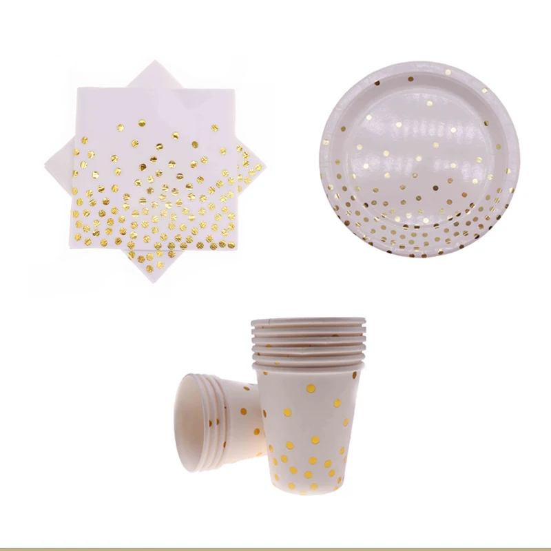 Алюминиевая фольга Золотой горошек День рождения Свадебные принадлежности