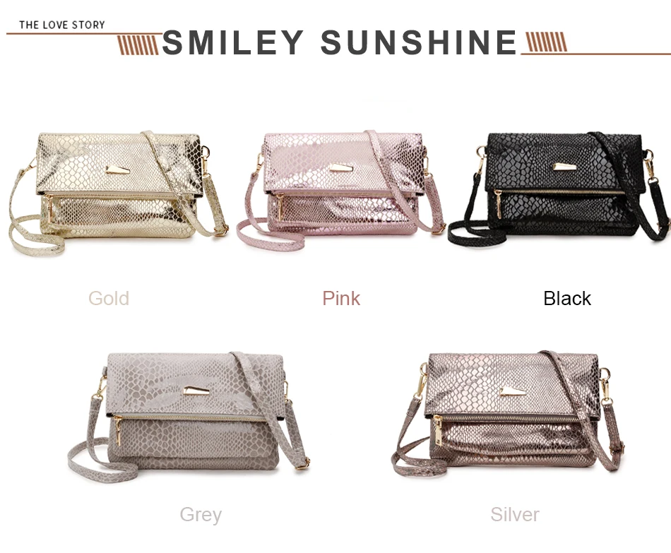 SMILEY SUNSHINE, маленькие сумки через плечо для женщин,, холщовые женские сумки-мессенджеры, черные, под змеиную кожу, женские ручные сумки