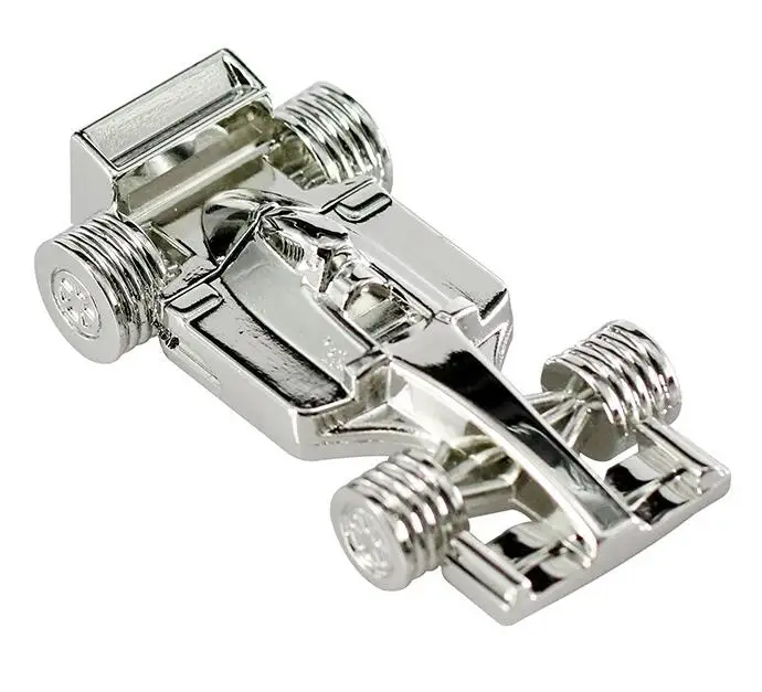 Мини автомобильный стиль USB флэш-накопитель F1 автомобиля Форма USB 2,0 флеш-накопитель 4 GB/8 GB/16 GB/32 GB/64 GB 128 ГБ флэш-накопитель ключи флеш-карта памяти - Цвет: Серебристый