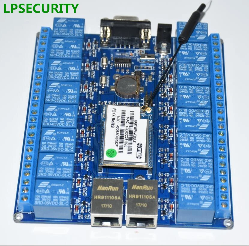 LPSECURITY 2 шт. умный дом автоматизации HLK-SW16 16-канальный видеорегистратор Android/смарт-телефон cwifi реле/реле Wi-Fi модуль