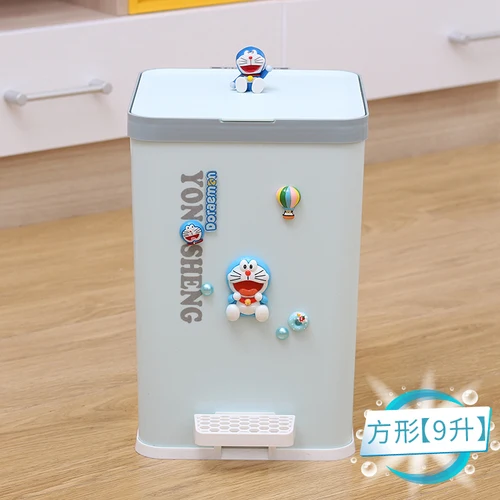 7L/9L мультяшная Милая мусорная корзина hello kitty с педалью для дома гостиной спальни кухонная корзина для мусора с крышкой пластиковое ведро розового цвета - Цвет: C