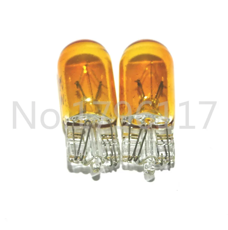 10x T10 галогенная лампа W5W 194 501 Янтарный оранжевый 5W сигнала для салона