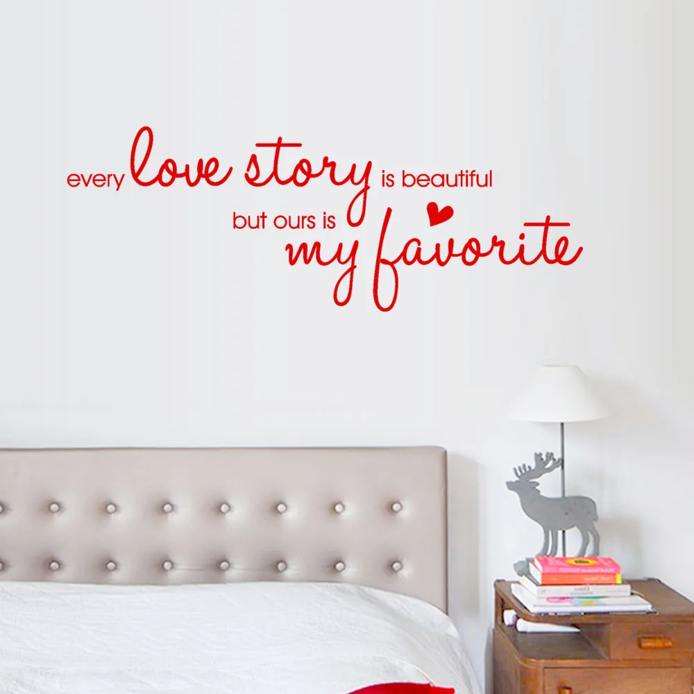 2019 Новая история любви съемные художественные виниловые наклейки для дома