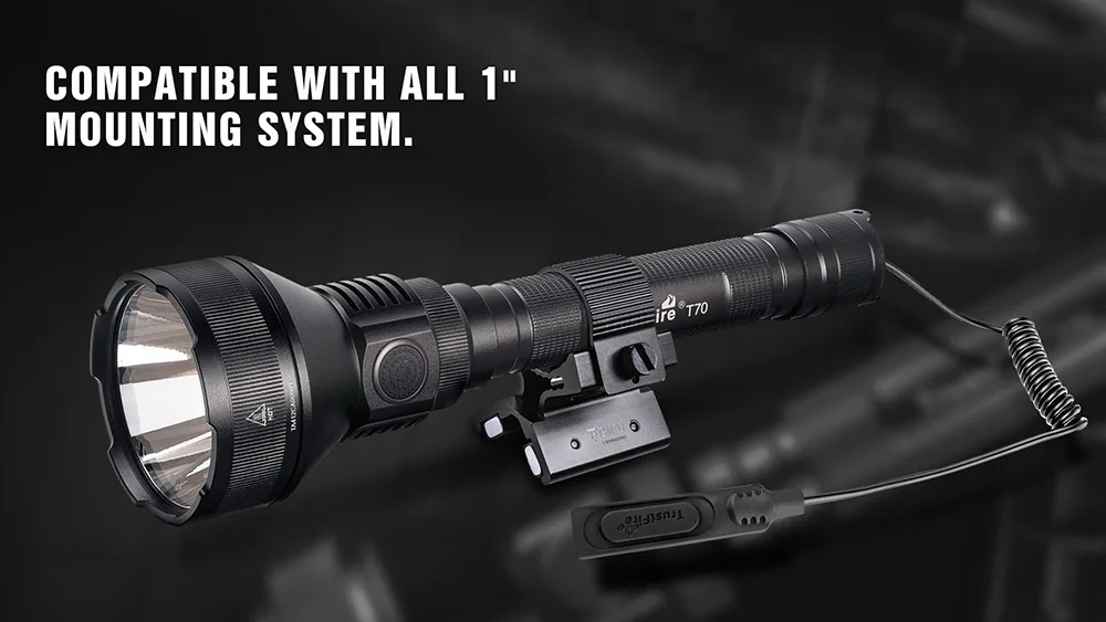 TrustFire T70 тактический фонарь Cree XHP35 2300LM 1000 м дистанционный перезаряжаемый светодиодный фонарик для охоты на винтовку