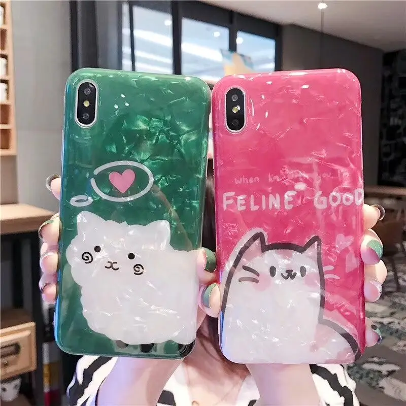 Ourpho эпоксидный Чехол для мобильного телефона iphone X XR XS MAX INS милый маленький чехол