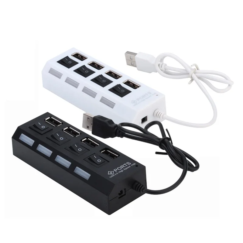 Высокая Скорость USB 2 0 концентратор 4 Порты Портативный usb-хаб 480 Мбит/с