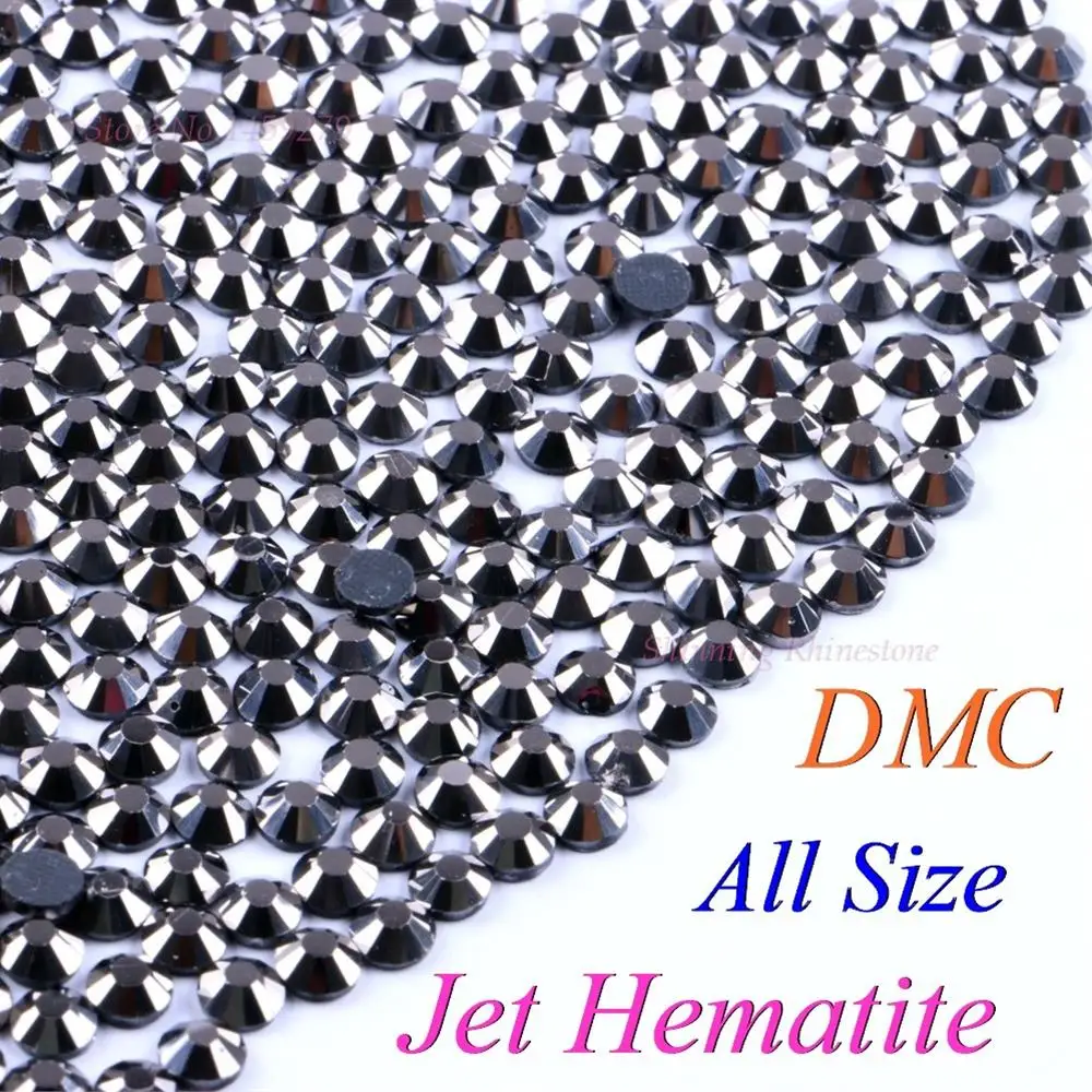 Реактивный двигатель DMC гематит SS6 SS10 SS16 SS20 SS30 стеклянные кристаллы стразы с