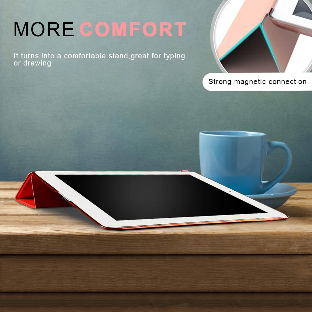 Для iPad 2 3 4 Чехол Batianda прозрачная задняя крышка PU кожаный чехол для IPAD 2/3/4 Trifold Auto