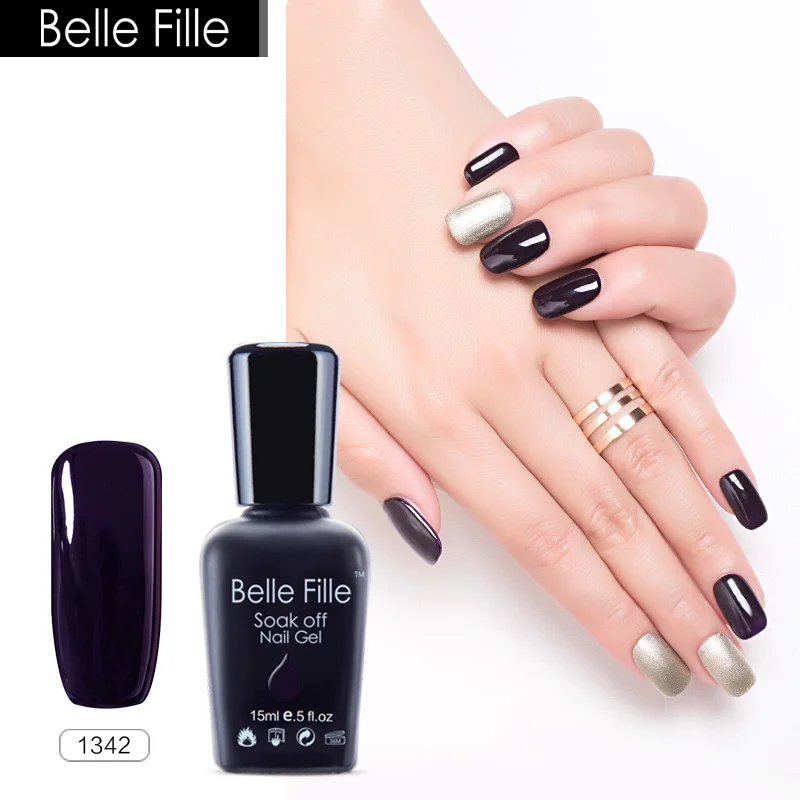 Belle Fille 15 мл Гель лак для ногтей гель искусство полу стойкий Гибридный замочить от