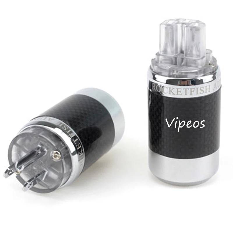 Пара ROCKETFISH углеродное волокно родиевое покрытие штепсельная вилка переменного