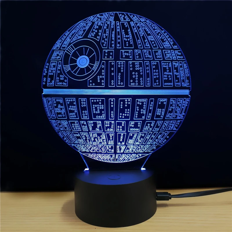 3D LED Death Star форма ночник USB настольная лампа детские подарки Красочные Креативные