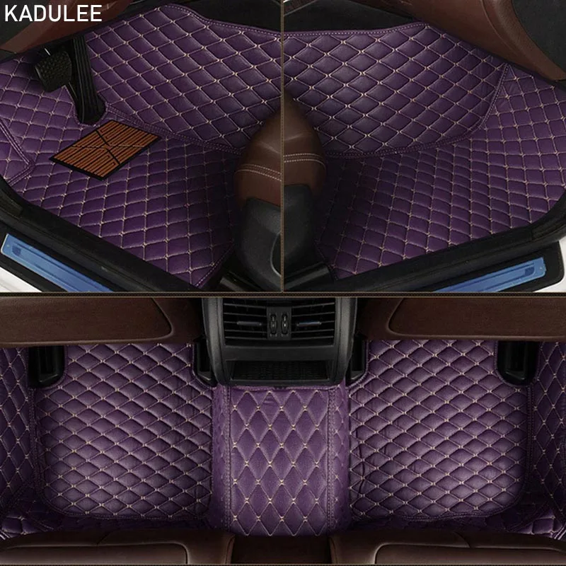 purple KADULEE car floor mats for Opel All Models Astra h j g mokka insignia Cascada corsa adam ampera Andhra zafira Car-styling - Название цвета: purple