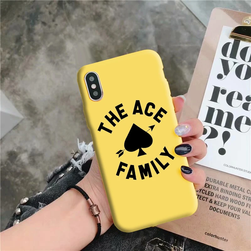 Ace family Мягкий силиконовый чехол ярких цветов для IPhone X XS XR Max 8 8 plus 7 7 plus 6s 6s Plus Лучший дизайн, чехол для телефона - Цвет: Y-533