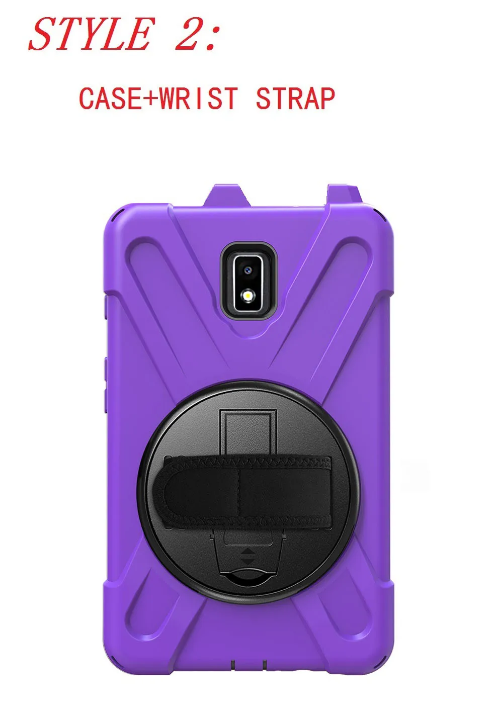 CASE WRIST STRAP Для samsung Galaxy Tab Active 2 8,0 SM-T390/T395 чехол для планшета силиконовый+ PC жесткий чехол с подставкой на запястье+ плечевой ремень - Цвет: CASE WRIST STRAP