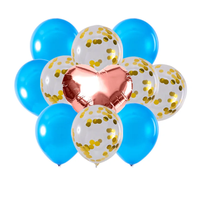 11 шт латексные конфетти воздушные шары баллоны с гелием надувные днем рождения