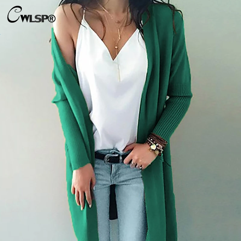 CWLSP 2018 осенне зимний кардиган свитер для женщин Женский из искусственного