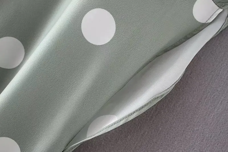 2018 Для женщин сладкий с коротким рукавом в горошек принтом кимоно блузки Круглая