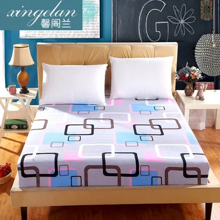 1 FITTED SHEET Постельное белье Комплект постельного белья и простыня, наволочки& чистый твердый 10 - Цвет: 1 FITTED SHEET