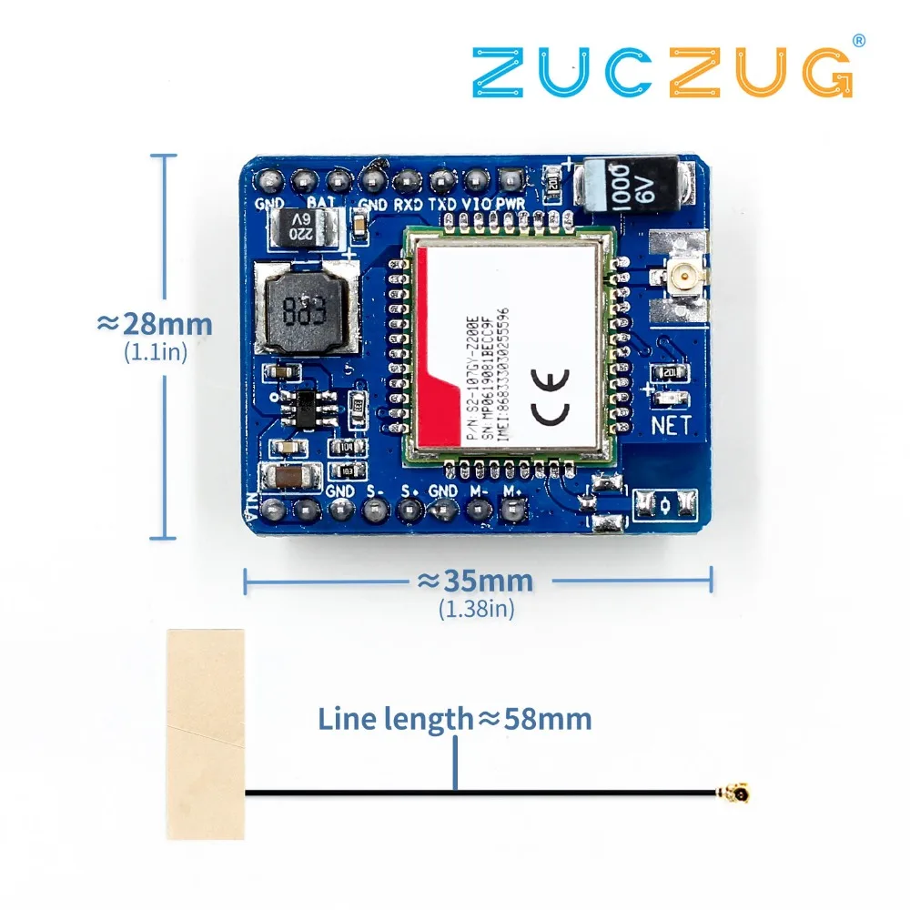 Макетная плата SIM7020 SIM7020E B1/B3/B5/B8/B20/B28 LTE NB IoT Тип SMT модуль M2M вместо SIM800C|Интегральные