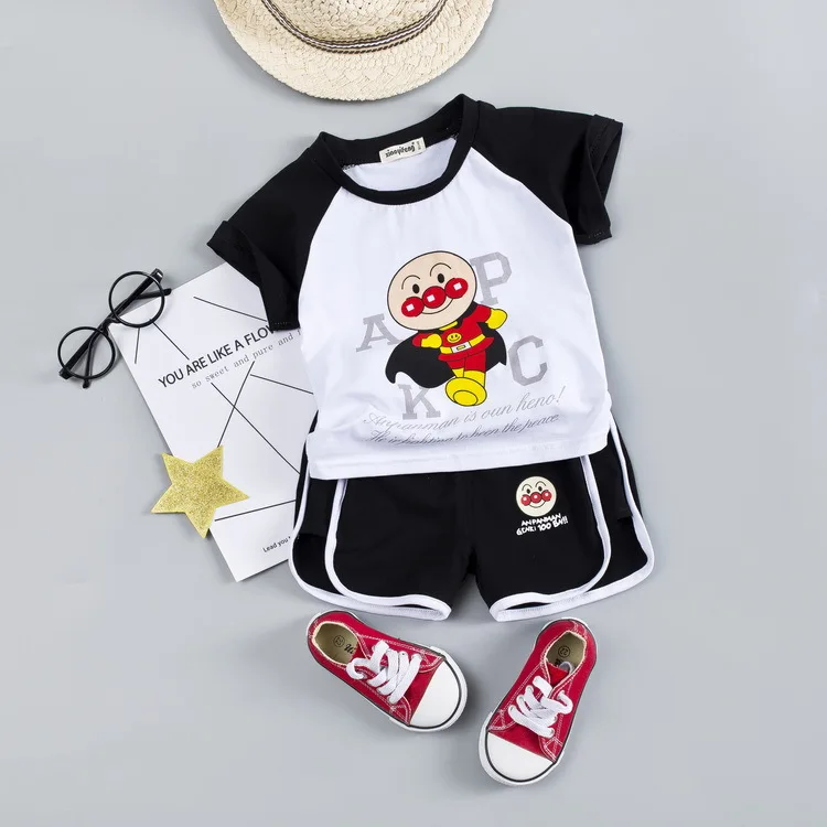 

2019 summer cotton raglan sleeve shorts children outfits hot sell boutique boy clothes