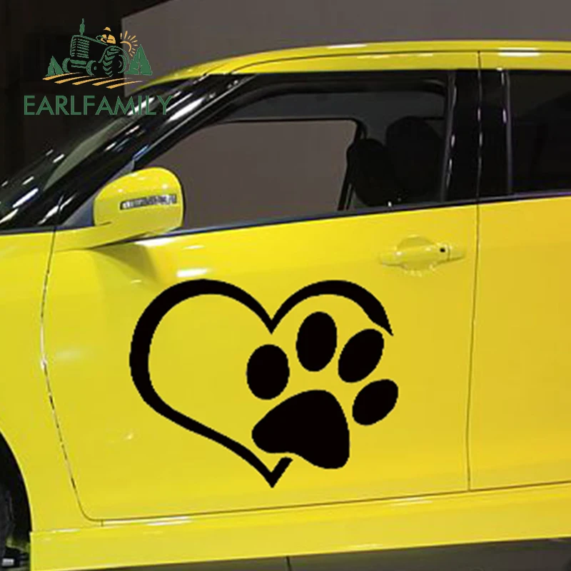 EARLFAMILY 50 см x 43 75 2x классическое сердечко &quotнаклейка с изображением лапы для