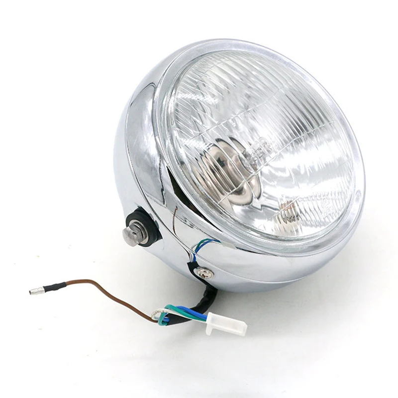 Серебряный и черный мотоциклетный головной светильник s на заказ галогенная