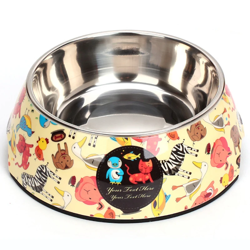 Мультфильм из нержавеющей стали два в одном утолщенная Нескользящая миска