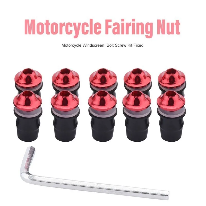 10 шт. M5 * 16 алюминиевые крепления для мотоциклов винты крепежные ветрового стекла