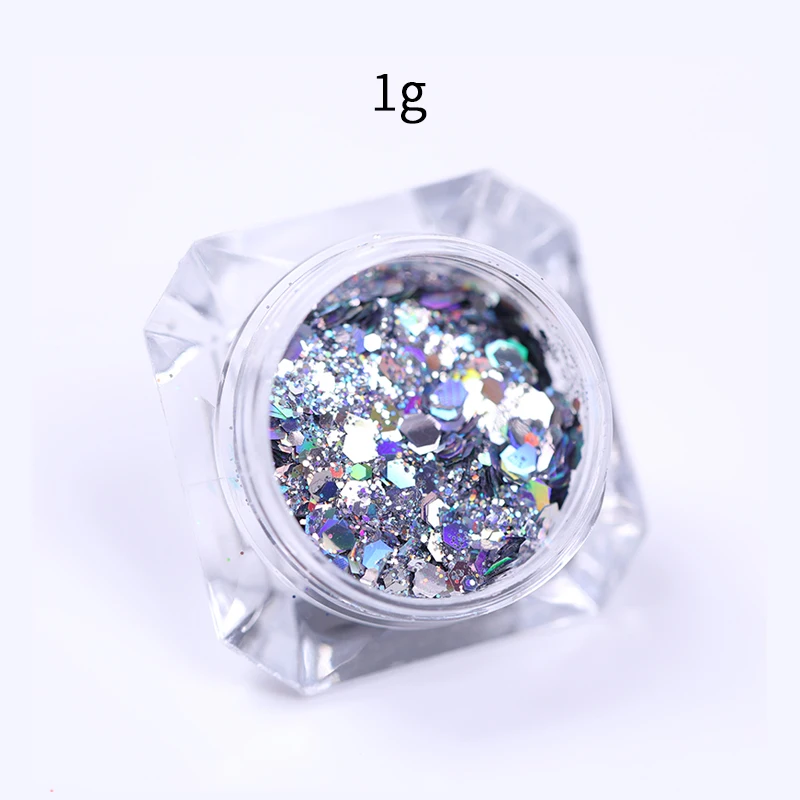 Порошок для ногтей Блестящий лазерный дизайн нерегулярные блестки мерцающие