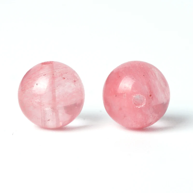 Бисер TopGoods из натурального камня красный арбузный кристаллический камень