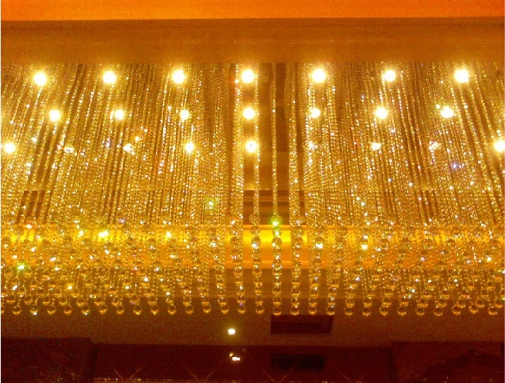 20 meter/lot high-end Grinding machine Not Aleck octagon beads shape crystal curtain Diamond ball pendant wedding venue layout | Дом и сад