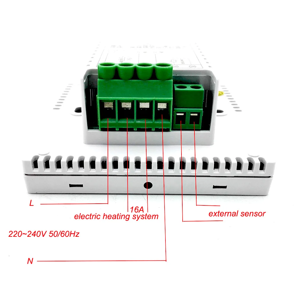 Большая Акция 220V 16A lcd программируемый комнатный термостат для подогрева пола комнатный регулятор температуры
