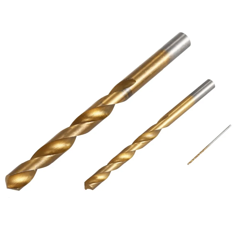 19 шт. набор сверл с титановым покрытием HSS Twist Drill Bit высококачественные