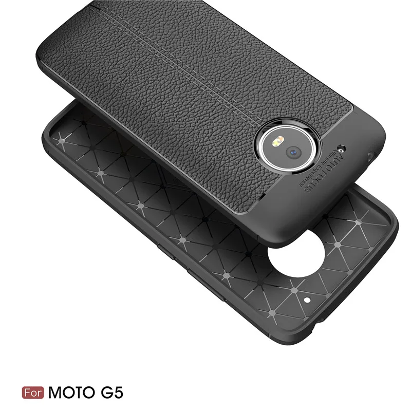 Для Moto G5 чехол из углеродного волокна Мягкий силиконовый чехол для телефона для MOTO g5 Dual SIM XT1676 5,0 дюймов модный противоударный чехол