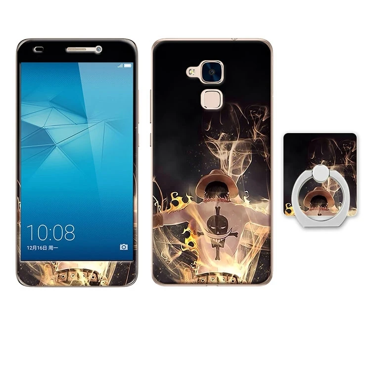 Мультяшный чехол для huawei Honor 5C, чехол с кольцом на палец, мягкий силиконовый чехол для huawei Honor 5C GT3, чехол из закаленного стекла - Цвет: 5