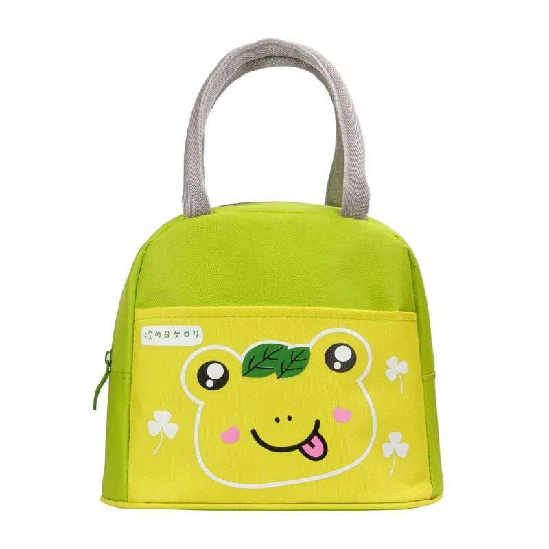 Portable Cartoon Cute girl Lunch Bag Insulated Cold Canvas Picnic Totes Carry Case For Kids Women Thermal Free Shipping | Багаж и сумки