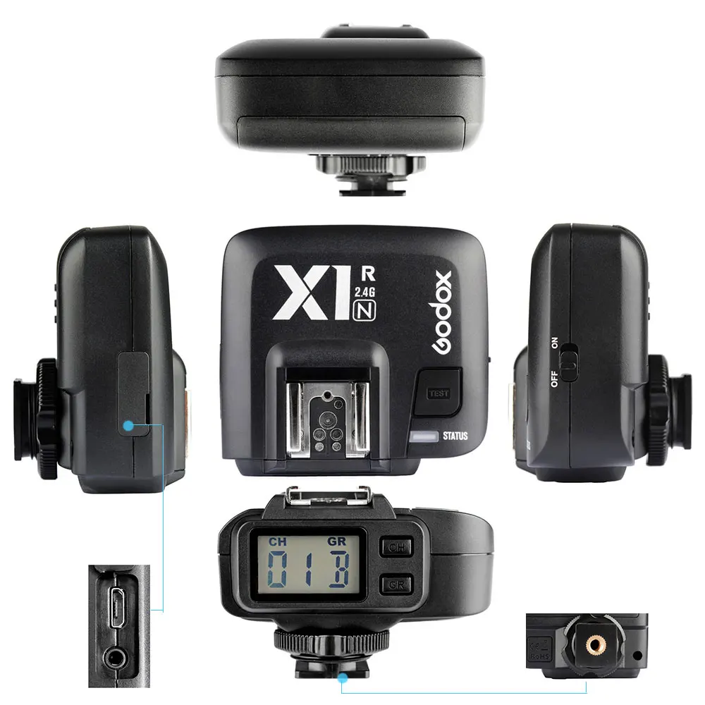 Godox X1R-N i-TTL HSS 1/8000s 2 4G Беспроводная X система управления питанием триггер вспышки с
