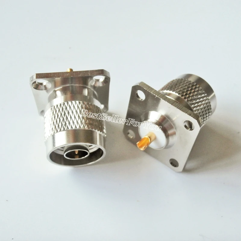 10 шт. штепсельная вилка с 4 отверстиями монтажный фланец припоем коннектор 25*25 мм |