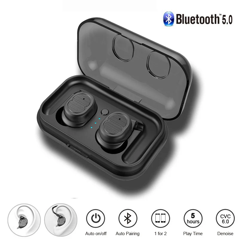 XK87 ipx5 Водонепроницаемый наушники-вкладыши TWS True Беспроводной стерео Bluetooth 5,0 наушники сенсорный Управление с зарядный чехол с микрофоном для iPhone Xs Xiaomi