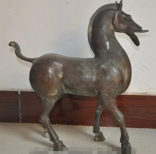 S00820 16 &quotСтарый Китайский Фэншуй из чистой бронзы успешная скульптура в виде