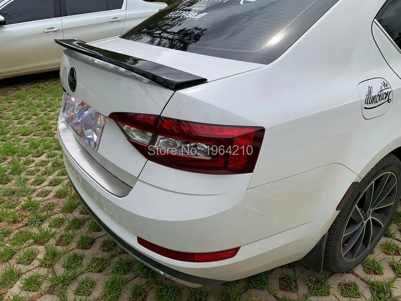 Для Volkswagen Skoda Octavia- ABS стекловолокно Неокрашенный задний спойлер задний Багажник крыло багажника Крышка для губ автомобильный стиль
