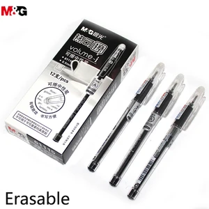 12 шт.кор. гелевая ручка стираемая ручка 0,5 мм черные, голубые чернила ручки стираемые Stylo Kawaii Stylo effiacable Esferos офисные принадлежности