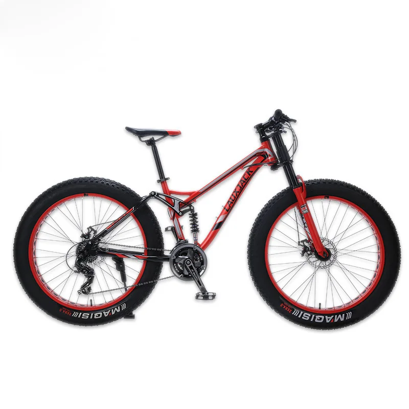 LAUXJACK Горный велосипед стальная рама двухподвесная система 24 скорости Shimano