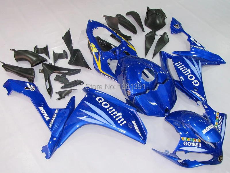 

Injection mold Blue GOGO! fairing kit for 07 08 YZFR1 YZF-R1 YZF1000 R1 07 08 YZFR1 2007 2008 fairings tank