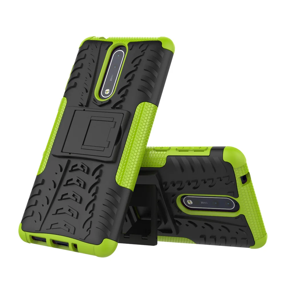 green OUDINI TPU+ PC Модный чехол для телефона nokia 1 2 3 5 6 8 для nokia 3,1 5,1 6,1 7,1 plus 2018X5X6X7 защитный чехол для телефона - Цвет: green