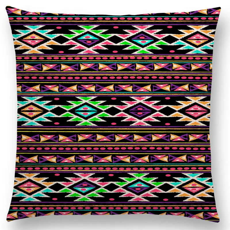 Декоративный чехол для подушки в стиле бохо с волнистыми полосками|cushion cover pillow